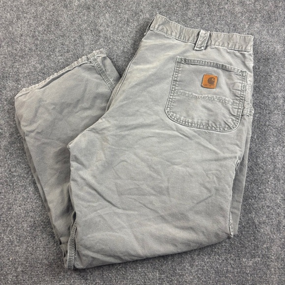 CARHARTT Men’s Grey Dungaree Fit Pants size: 44 x 30 - Picture 1 of 8